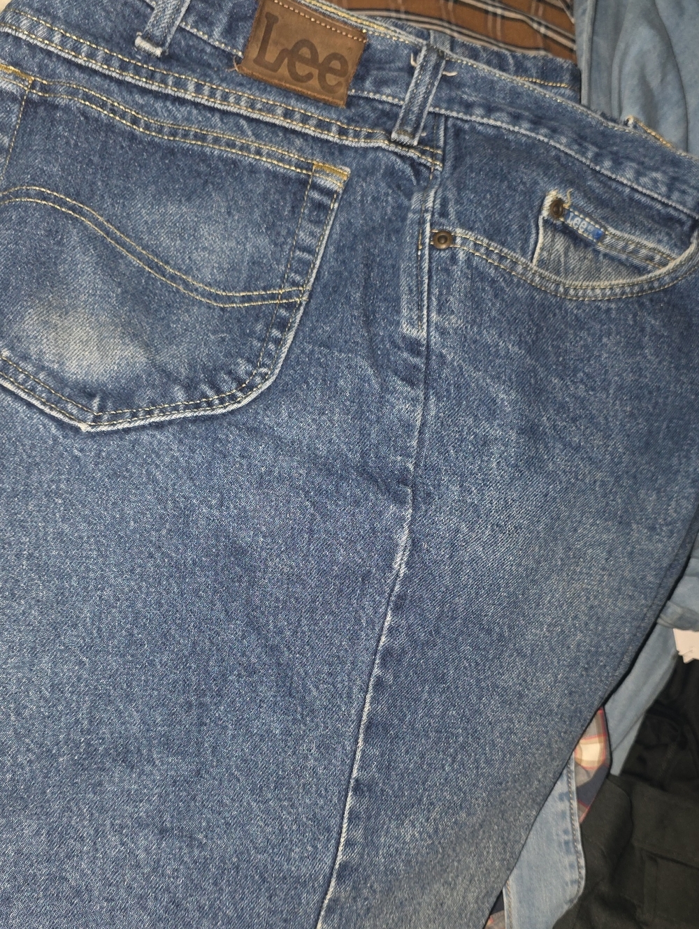 Lee Blue Wash Straight-Leg Denim Jeans 40x32